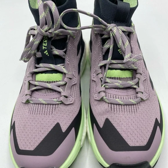 Adidas Terrex Boost Free Hiker Continental Shoes Womens 6 Purple Green Ankle